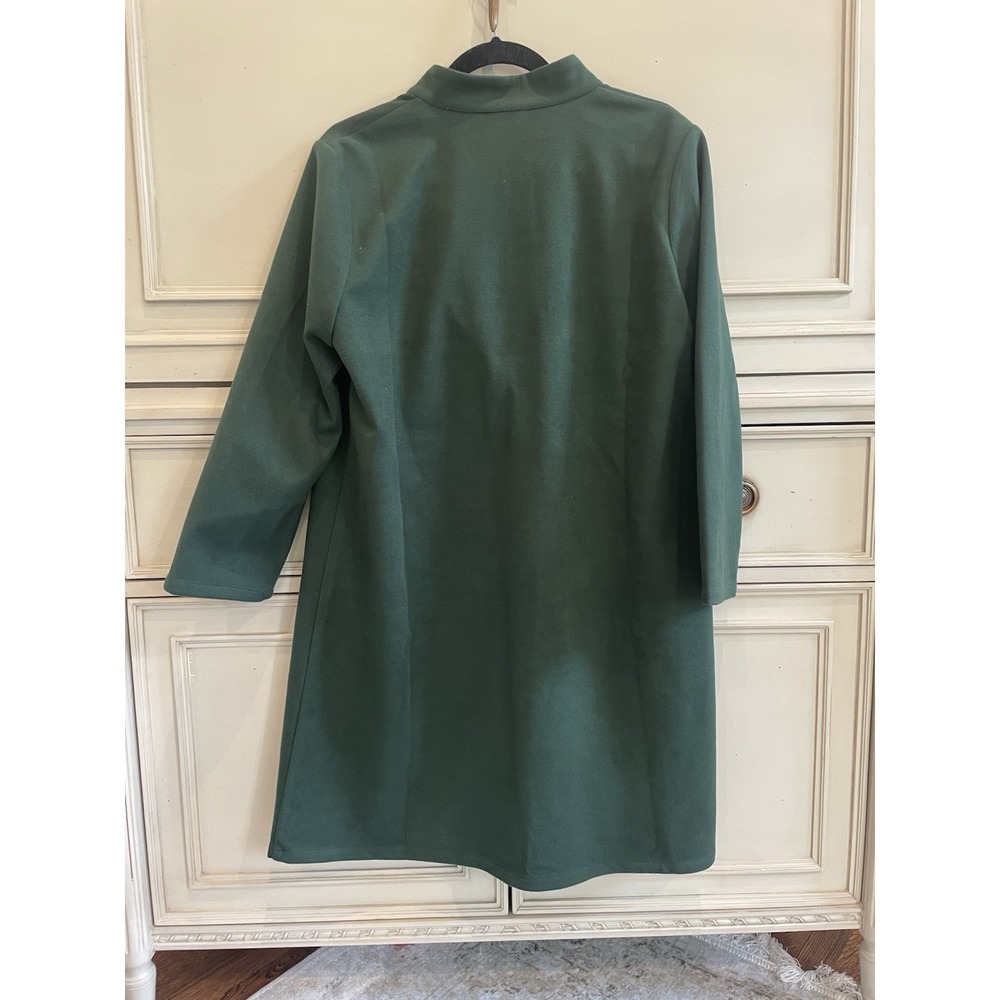 Tuckernuck Avery Dress Green Soft Fleece‎ Size XL 3/4 Sleeve - Picture 9 of 11